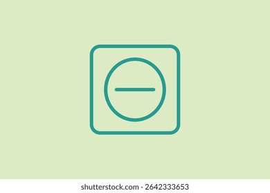 Minus icon. icon related to UI elements. suitable for web site, app, user interfaces,element, printable etc. line icon style. simple vector design editable