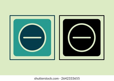 Minus icon. icon related to UI elements. suitable for web site, app, user interfaces,element, printable etc. solid icon style. simple vector design editable