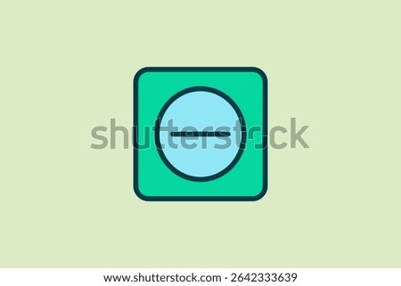 Minus icon. icon related to UI elements. suitable for web site, app, user interfaces,element, printable etc. flat line icon style. simple vector design editable