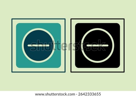 Minus icon. icon related to UI elements. suitable for web site, app, user interfaces,element, printable etc. solid icon style. simple vector design editable