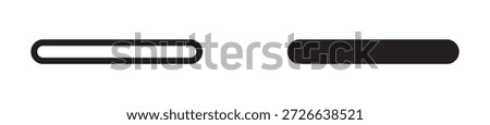 Minus Icon Set Line Style Solid Style Vector Illustration