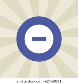 minus icon. sign design. background