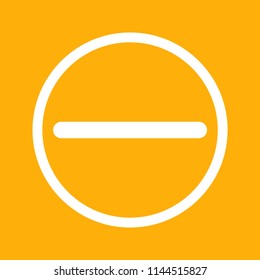 Minus icon, stock vector illustration, EPS10.