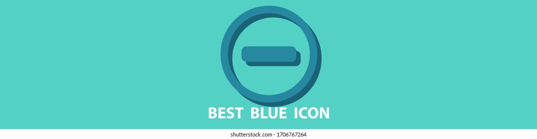 Minus icon stock vector illustration flat design.