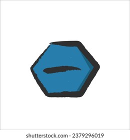 Ilustración de vector de material de icono de menos