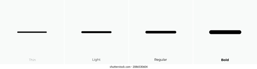 minus icon. Thin, Light Regular And Bold style design isolated on white background