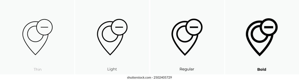 minus icon. Thin, Light Regular And Bold style design isolated on white background