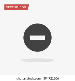 Minus Icon in trendy flat style isolated on grey background. Vector illustration, EPS10.