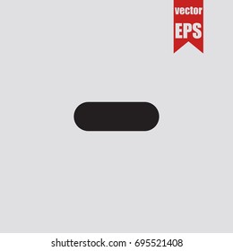Minus icon in trendy isolated on grey background.Vector illustration.