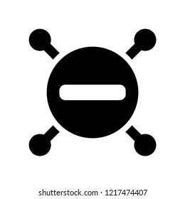 Minus icon. Trendy Minus logo concept on white background from User Interface and Web Navigation collection. Suitable for use on web apps, mobile apps and print media.