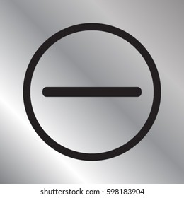Minus icon, vector illustration
