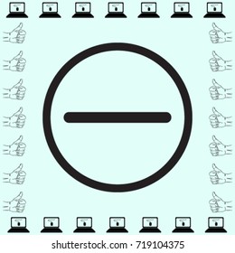 Minus icon, vector illustration