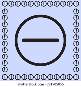 Minus icon, vector illustration