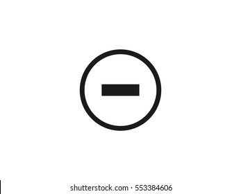 Minus icon vector illustration on white background