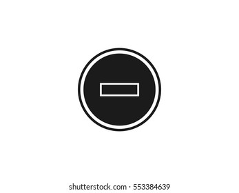 Minus icon vector illustration on white background
