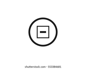Minus icon vector illustration on white background