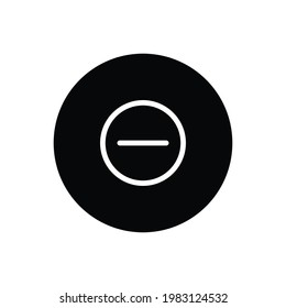 Minus icon vector. Negative sign