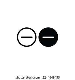 Minus icon vector. Negative sign