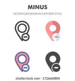 minus icon. for your web site design, logo, app, UI. Vector graphics illustration and editable stroke. EPS 10.