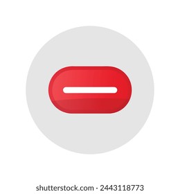 Minus interface icon isolated flat vector illustration