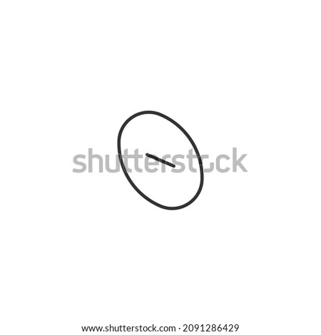 minus isometric line icon, editable stroke icon