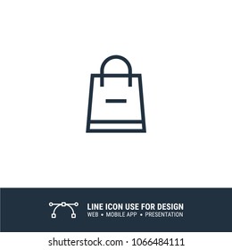 minus item shopping bag icon