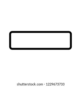 Minus Line Black Icon