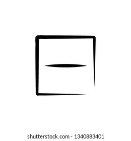 Minus line icon.