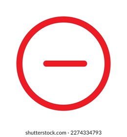Icono de línea de menos aislado en fondo blanco. Icono delgado plano negro sobre el estilo de contorno moderno. Símbolo lineal y trazo editable. Ilustración vectorial de trazo simple y de píxel perfecto.