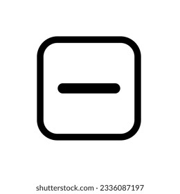 Minus line icon vector design for ui user interface
