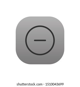 Minus  - Line Vector Icon