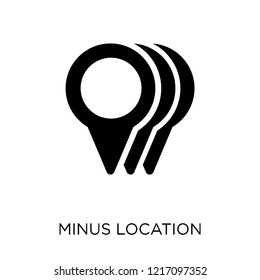 Minus Location icon. Minus Location symbol design from Maps and locations collection. Simple element vector illustration on white background.