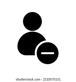 Minus man icon. Internet network. Internet technology. Business icon. Vector illustration. stock image.