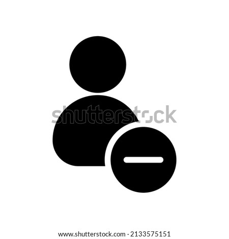 Minus man icon. Internet network. Internet technology. Business icon. Vector illustration. stock image.