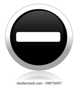 minus mark sign on button