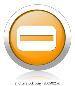 minus mark sign on button