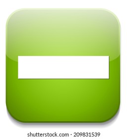 minus mark sign on button