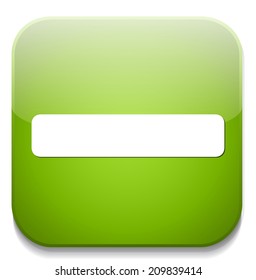 minus mark sign on button