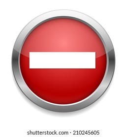 minus mark sign on button