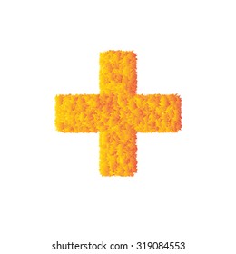 Minus,  marks from  grass on white.