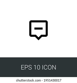 Minus mensaje eps 10 icono simple