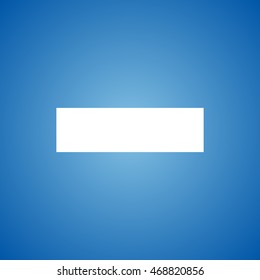 Minus or Minimize Icon on blue color.