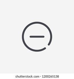 Minus modern simple flat vector illustration for web site or mobile app