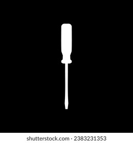 Minus or Negative Screwdriver Silhouette, can use for Art Illustration, Logo Gram, Pictogram, Website, Apps, or Graphic Design Element. Vector Illustration