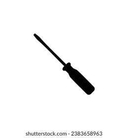 Minus or Negative Screwdriver Silhouette, can use for Art Illustration, Logo Gram, Pictogram, Website, Apps, or Graphic Design Element. Vector Illustration