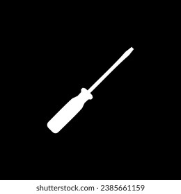 Minus or Negative Screwdriver Silhouette, can use for Art Illustration, Logo Gram, Pictogram, Website, Apps, or Graphic Design Element. Vector Illustration