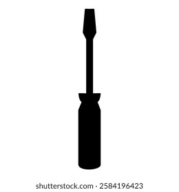 Minus or Negative Screwdriver Silhouette, can use for Art Illustration, Logo Gram, Pictogram, Website, Apps, or Graphic Design Element. Vector