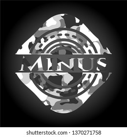 Minus on grey camouflage pattern