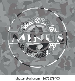 Minus on grey camouflage pattern