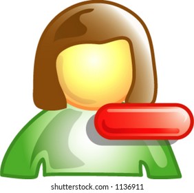 Minus person icon
